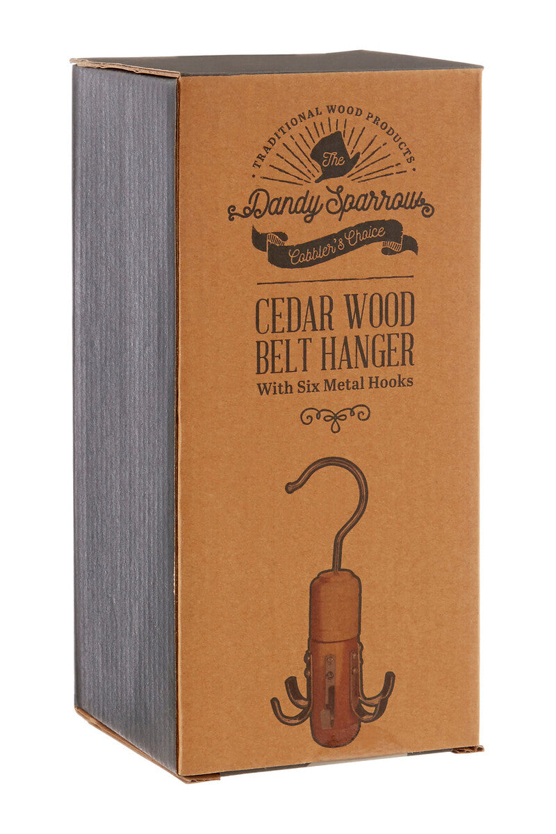 Cedar Wood 6 Hook Tie and Belt Hanger | The Dandy Sparrow