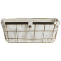 Small Gold Finish Wire Storage Basket with Lining | Harga
