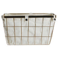 Medium Gold Finish Wire Storage Basket with Lining | Harga