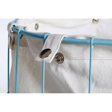 Set of Two Round Blue Wire Laundry Baskets | Harga
