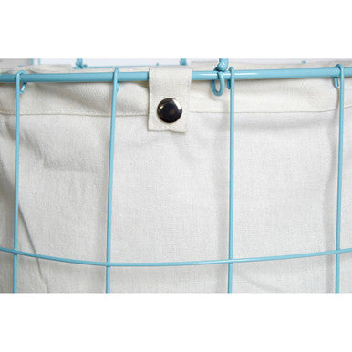 Set of Two Round Blue Wire Laundry Baskets | Harga