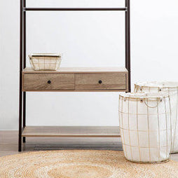 Set of Two Round Gold Wire Laundry Baskets | Harga