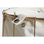 Set of Two Round Gold Wire Laundry Baskets | Harga