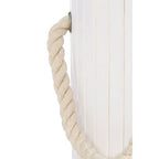 Round White Bamboo Laundry Hamper | Kankyo