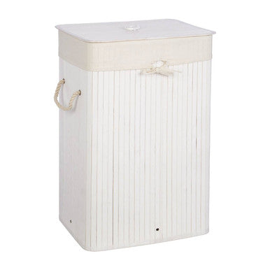 White Bamboo Laundry Hamper | Kankyo