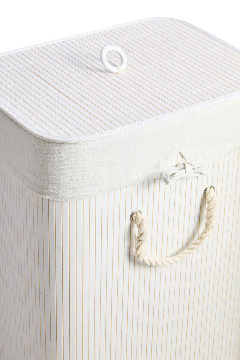 White Bamboo Laundry Hamper | Kankyo