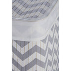 White and Grey Chevron Laundry Hamper | Kankyo