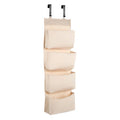 4 Tier Cream Over Door Hanging Organiser | Verti