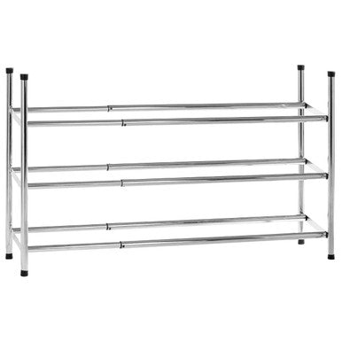  Three Tier Chrome Shoe Rack | Tavia