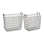 Set of 2 Black Wire Storage Baskets | Rowan