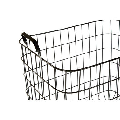 Set of 2 Black Wire Storage Baskets | Rowan