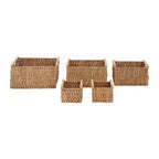 Set of 5 Water Hyacinth Storage Baskets | Lidi