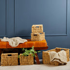 Set of 5 Water Hyacinth Storage Baskets | Lidi