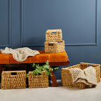 Set of 5 Water Hyacinth Storage Baskets | Lidi