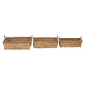 Set of 3 Seagrass Storage Baskets with Handles | Lidi