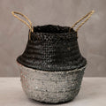 Solas Black and Silver Small | Seagrass Basket
