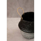 Solas Black and Silver Small | Seagrass Basket