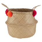 Small Seagrass Pom Pom Basket | Solas