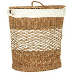Lidi Seagrass Basket with Lid and Lining | Oval Multi
