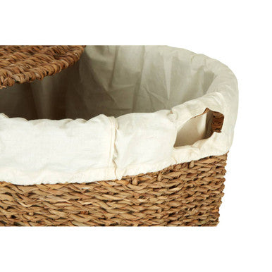 Lidi Seagrass Basket with Lid and Lining | Oval Multi