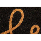 Hello Black Coir Doormat | Filta