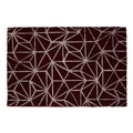 Dark Red Geometric Doormat | Mimo