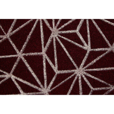Dark Red Geometric Doormat | Mimo