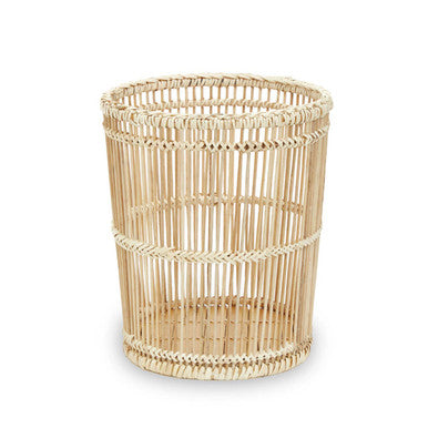 Natural Rattan and Bamboo Waste Paper Bin | Ezell