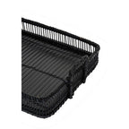 Black Rattan and Bamboo Rectangular Tray | Ezell