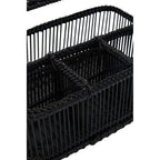 Black Rattan and Bamboo Caddy | Ezell