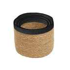 Set of Three Natural and Black Baskets | Lidi