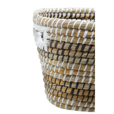 Set of Three Oval Straw Baskets | Lidi