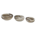 Lidi Set Of 3 Baskets With Black And White Detail