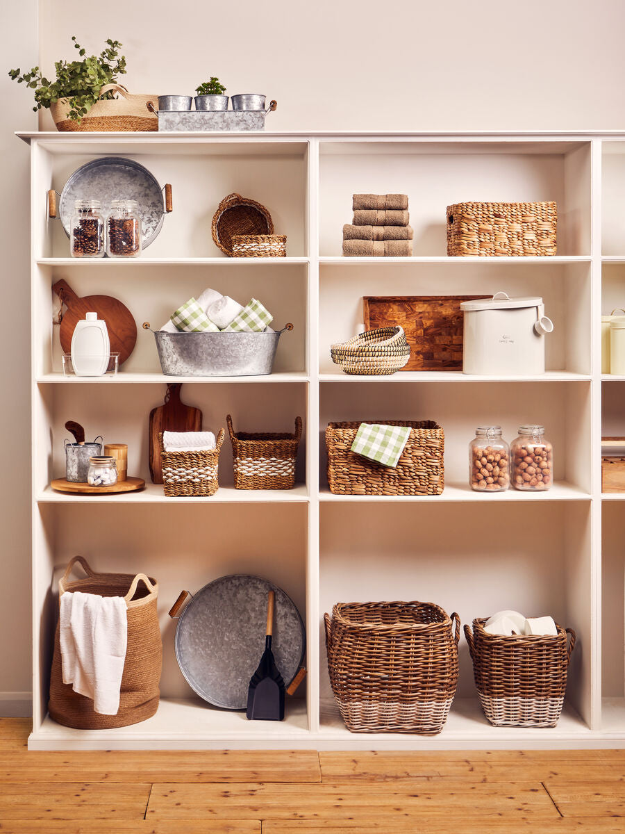 Lidi Set Of 3 Baskets With Black And White Detail
