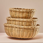 Set of Three Bamboo Baskets | Lidi