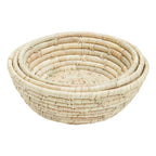 Lidi Set Of Three  Woven Palm Leaf Baskets