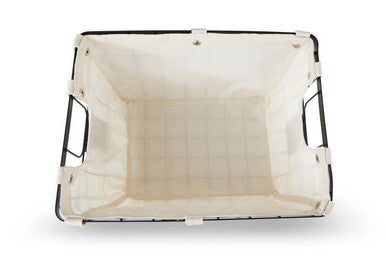Medium Black Wire Storage Basket with Lining | Harga