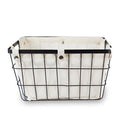 Medium Black Wire Storage Basket with Lining | Harga