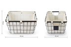 Medium Black Wire Storage Basket with Lining | Harga