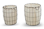 Harga Set Of Two Matte Black Laundry Baskets