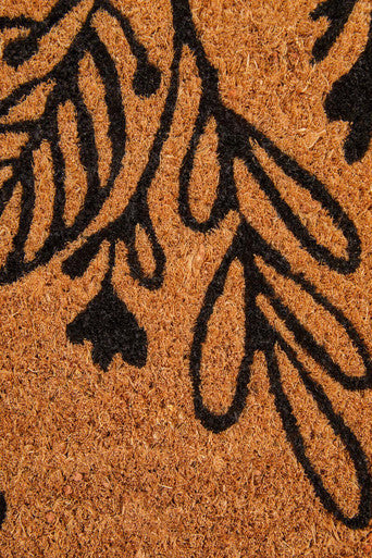 Leaves Design Rectangular Coir Doormat | Filta
