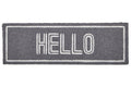 Filta Hello Coir Grey And White Doormat