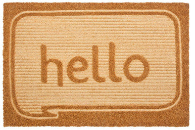Hello Embossed Coir Doormat | Filta