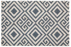 Blue and White Geo Coir Doormat | Filta