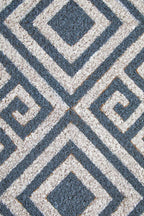 Blue and White Geo Coir Doormat | Filta