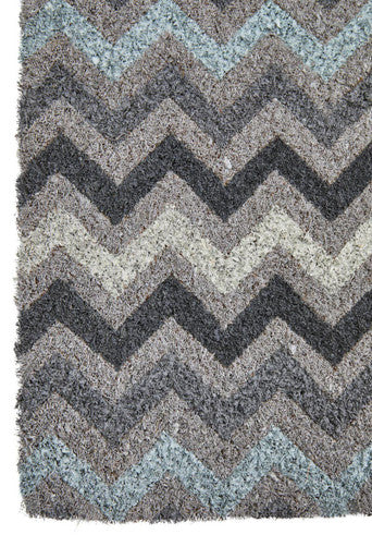 Grey and White Chevron Coir Doormat | Filta