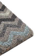 Grey and White Chevron Coir Doormat | Filta