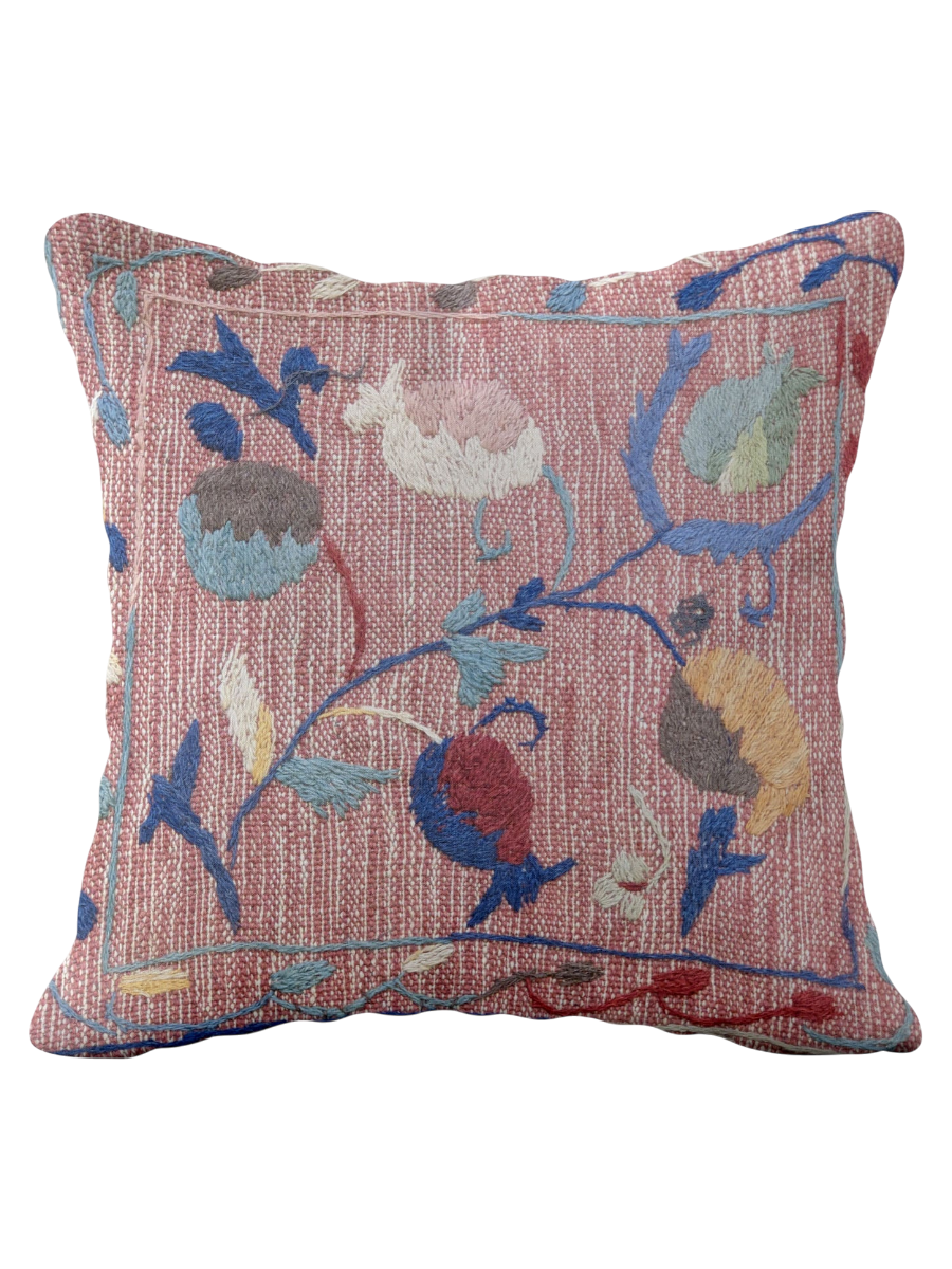 Suzani Hand Embroidered Cushion Cover - 45 x 45 cm