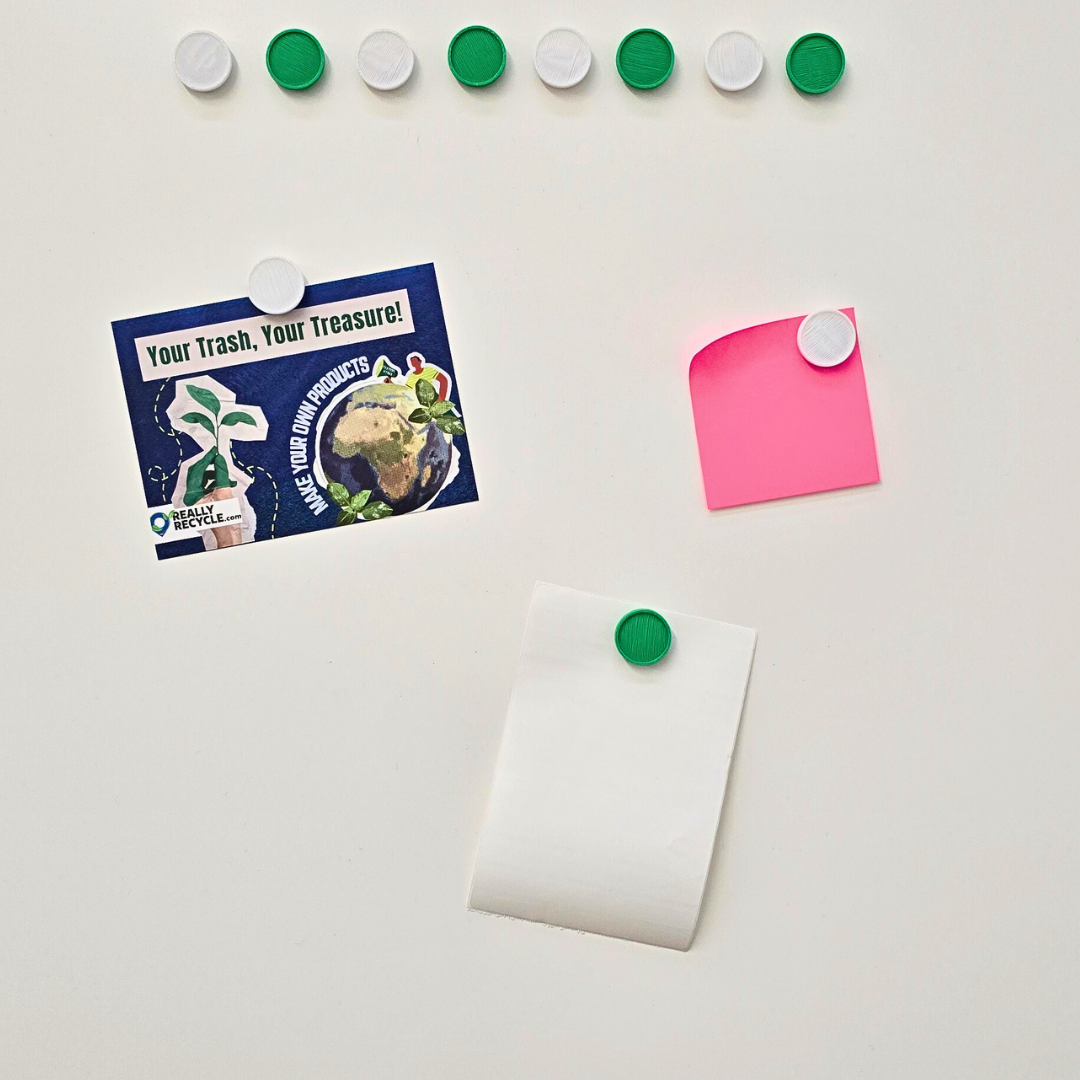 10 Small High Power Peppermint (Green And White) Memo Board Magnets