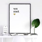 1st year anniversary gift | set of 2 wall art prints for Bedroom